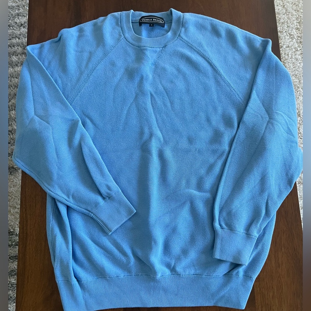 Pebble Beach Light Blue Crewneck Sweater